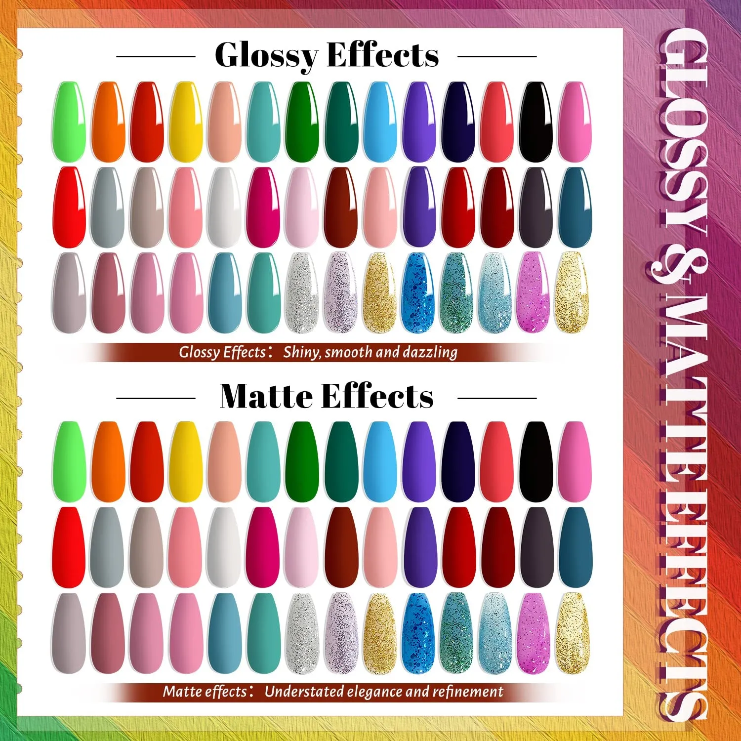 45-Piece Gel Nail Polish Set: 42 Colors & Essential Base/Top Coats for Gorgeous Manicures