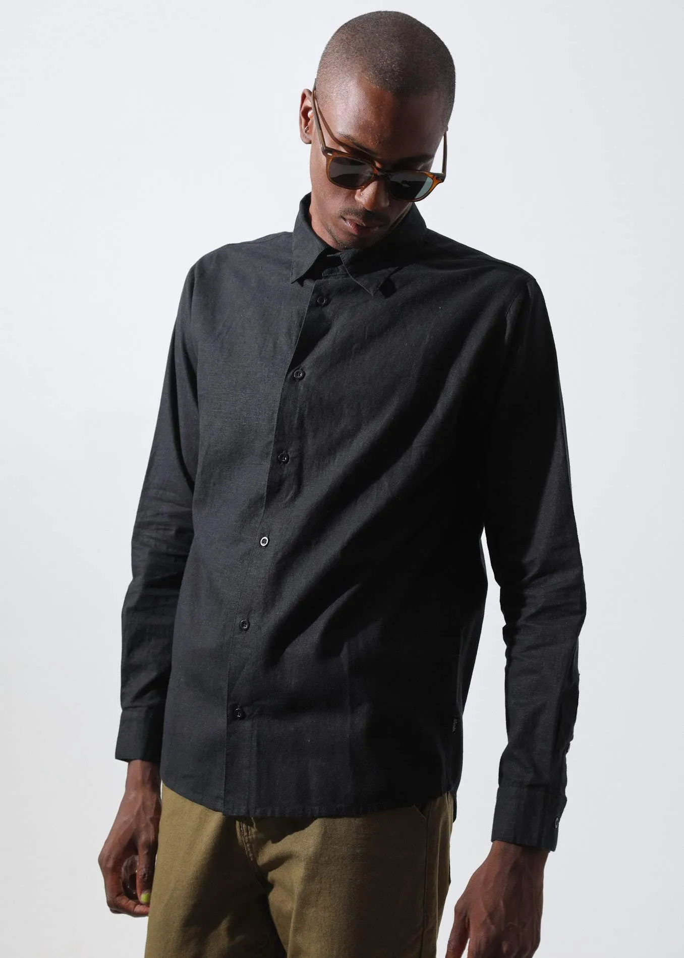 Afends Mens Everyday - Hemp Long Sleeve Shirt