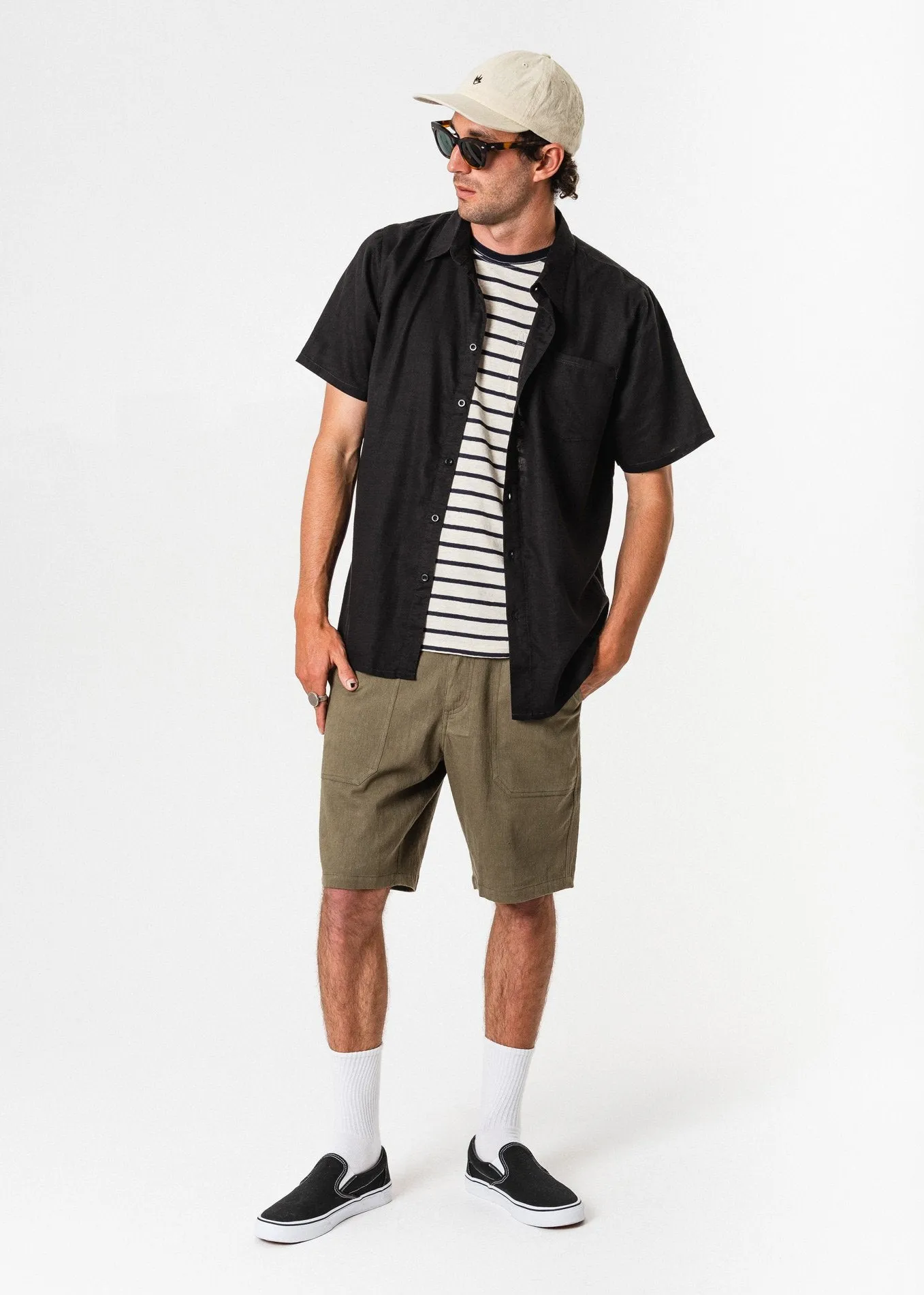 Afends Mens Hemp Stoned - Short Sleeve Shirt