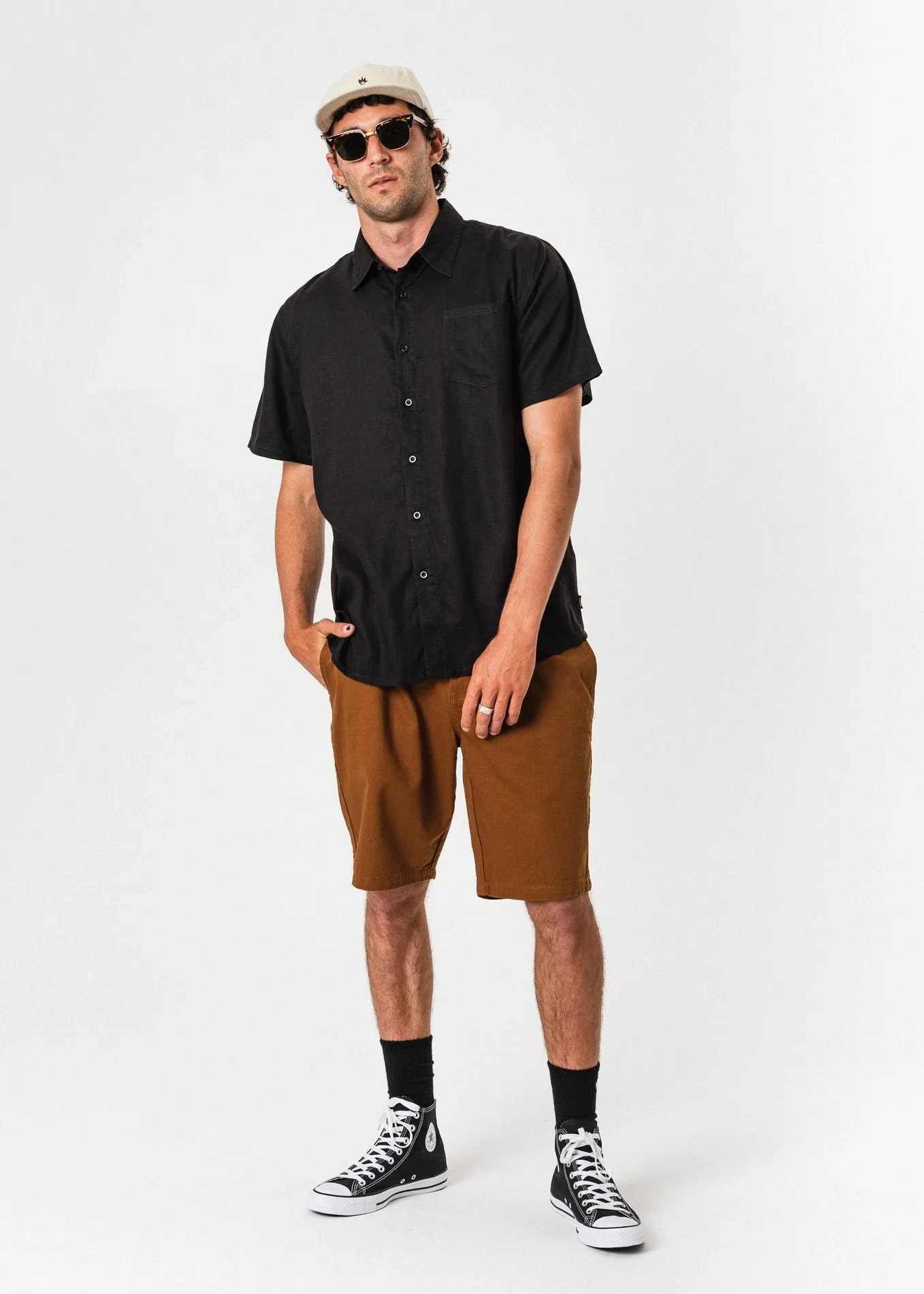 Afends Mens Hemp Stoned - Short Sleeve Shirt