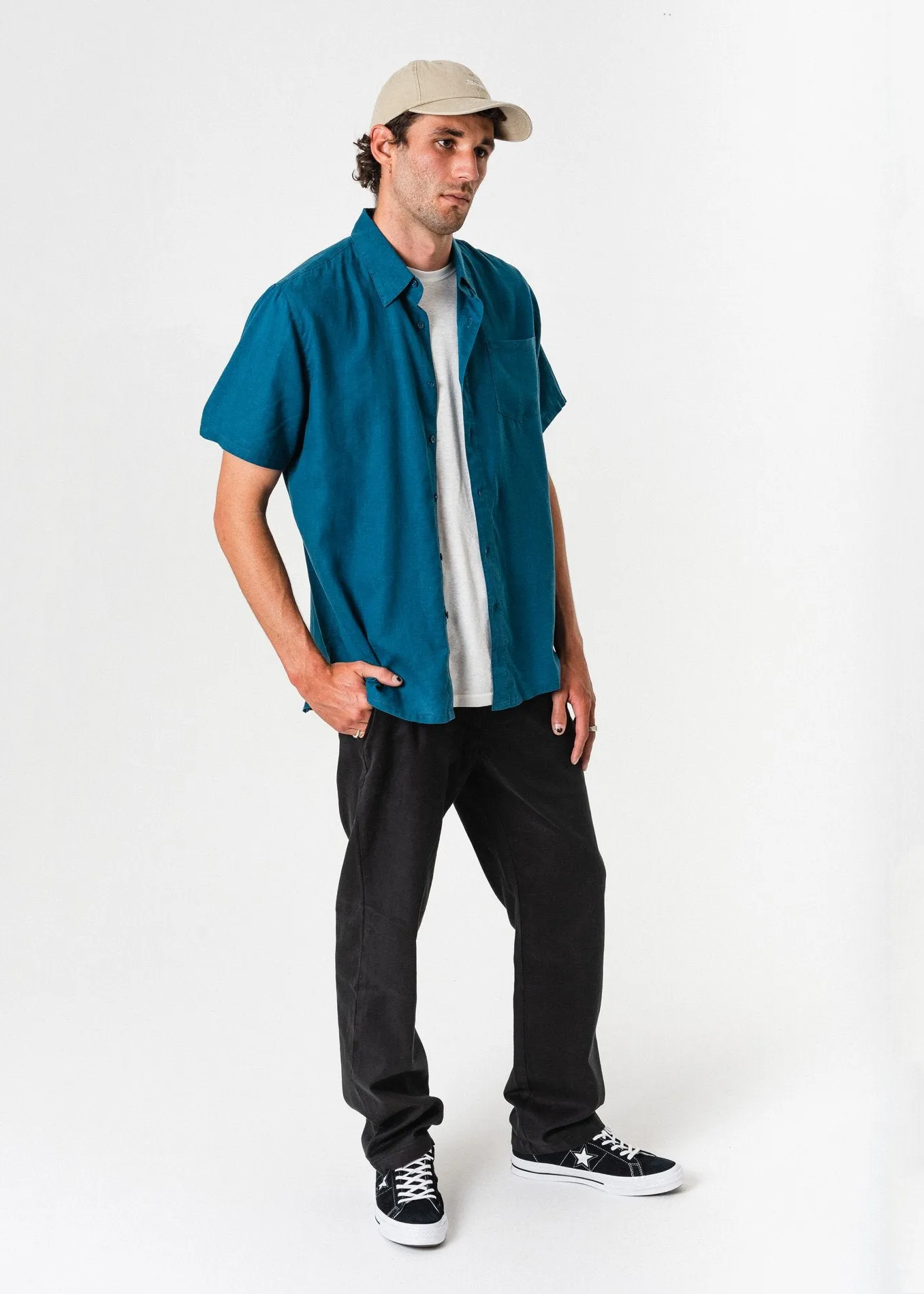 Afends Mens Hemp Stoned - Short Sleeve Shirt