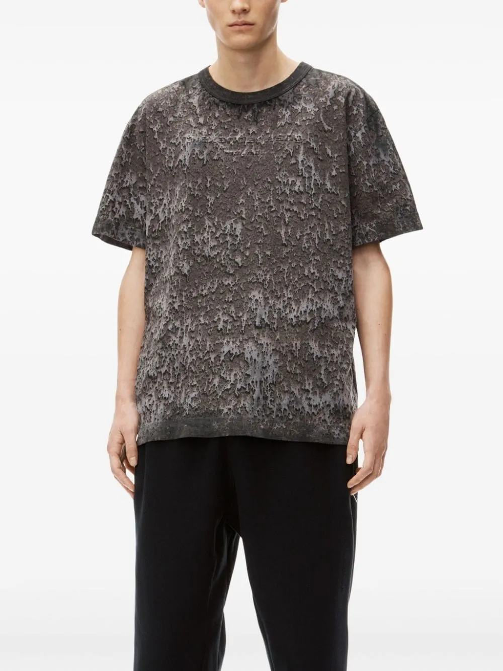 ALEXANDER WANG - Unisex Embossed Logo With Splatter Wash Tee