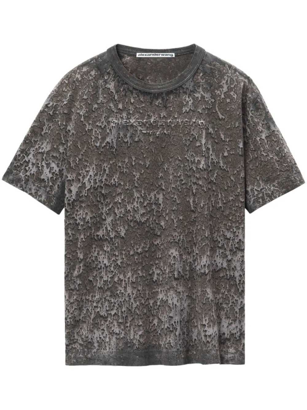 ALEXANDER WANG - Unisex Embossed Logo With Splatter Wash Tee