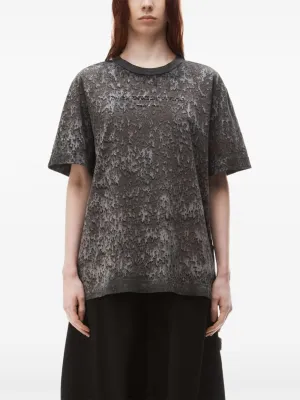 ALEXANDER WANG - Unisex Embossed Logo With Splatter Wash Tee