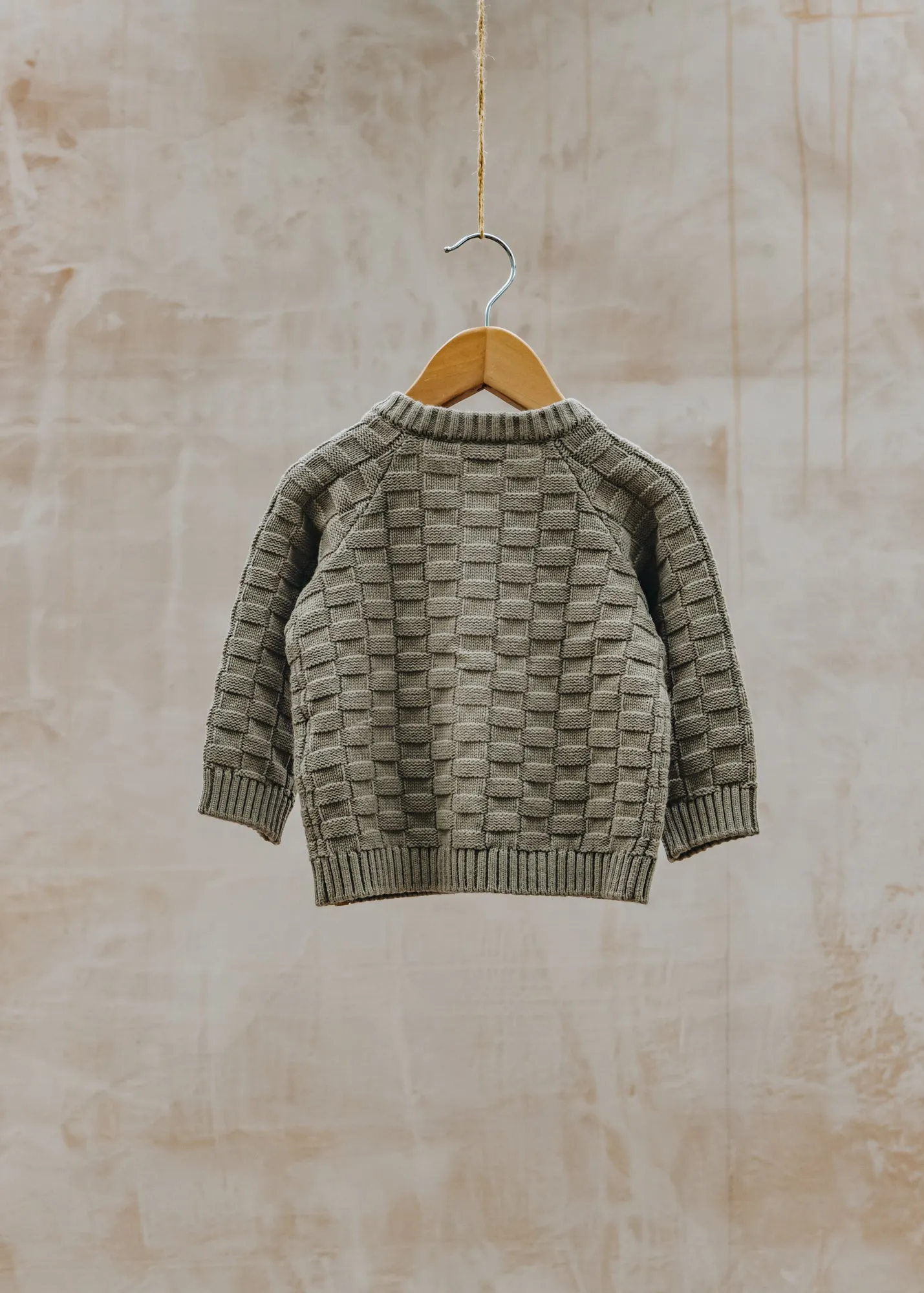 Babies' Knitted Cardigan in Laurel Oak