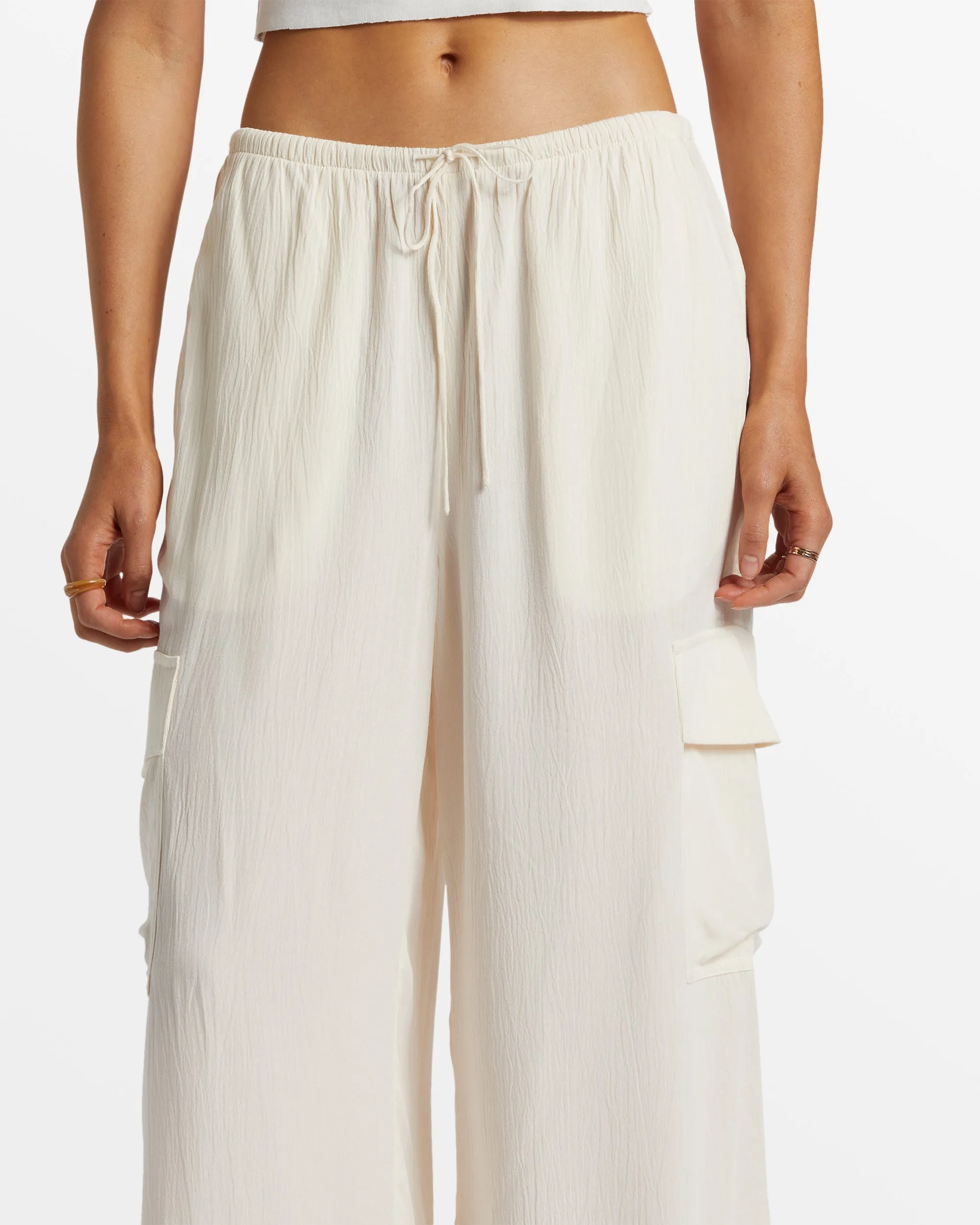 Beach Babe Cargo Pants - Salt Crystal