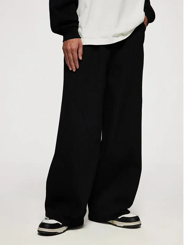 Black Wide Leg Pants with Adjustable Leg Open