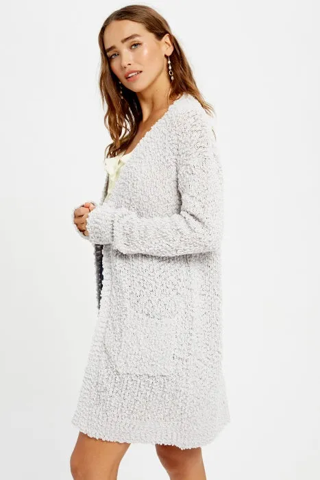 Chunky Popcorn Sweater Cardigan - 4 colors