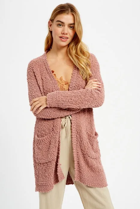 Chunky Popcorn Sweater Cardigan - 4 colors