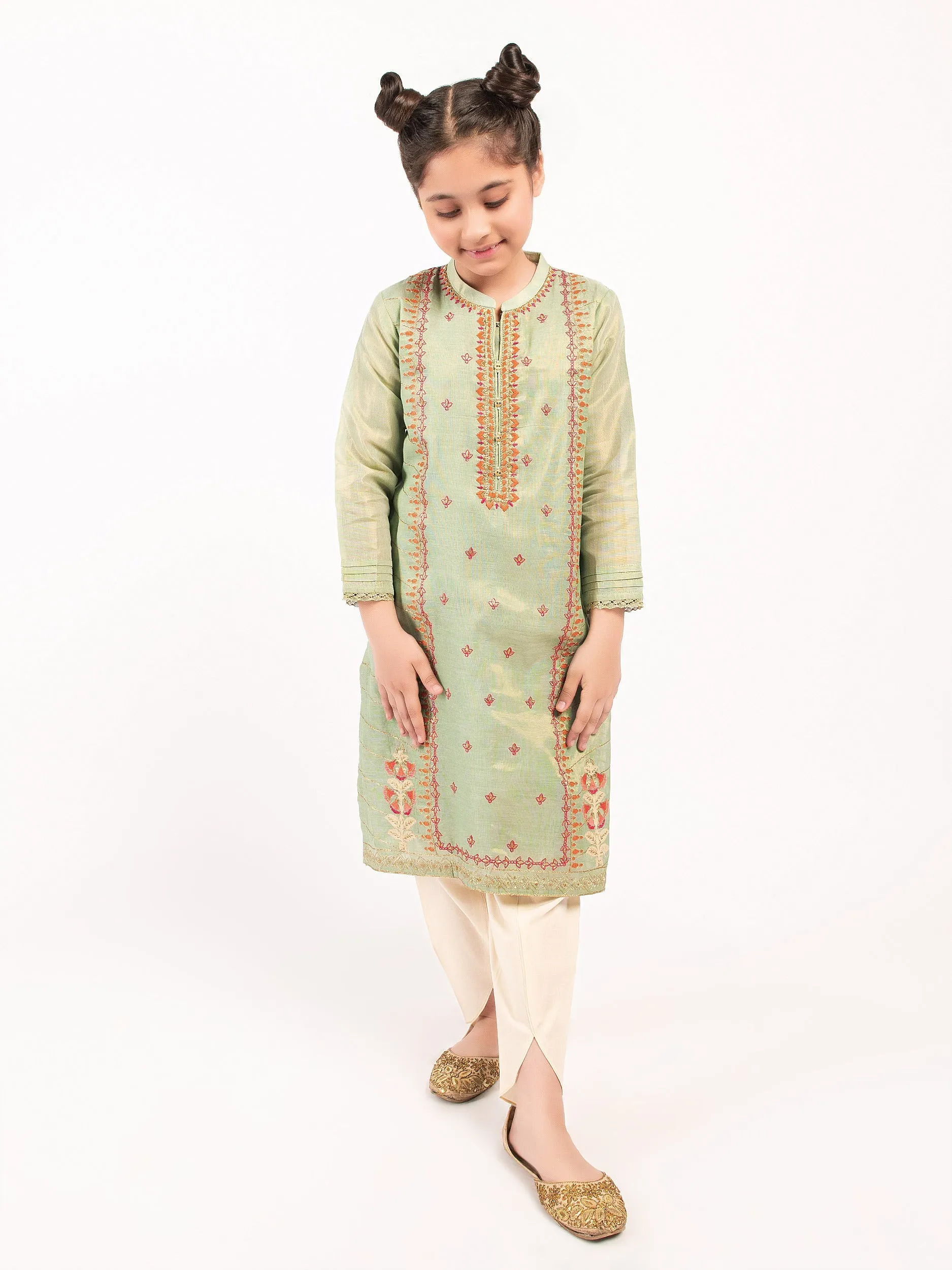 Embroidered Lawn Shimmer Shirt