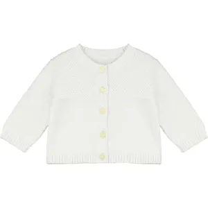 Emile Et Rose Baby Cypress White Knit Cardigan