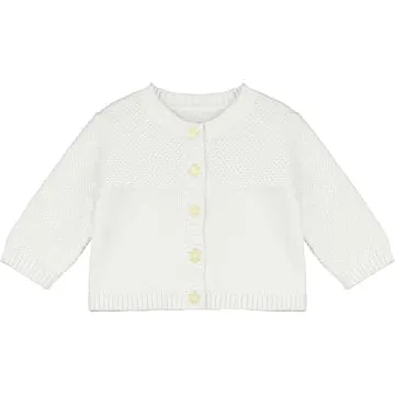 Emile Et Rose Baby Cypress White Knit Cardigan