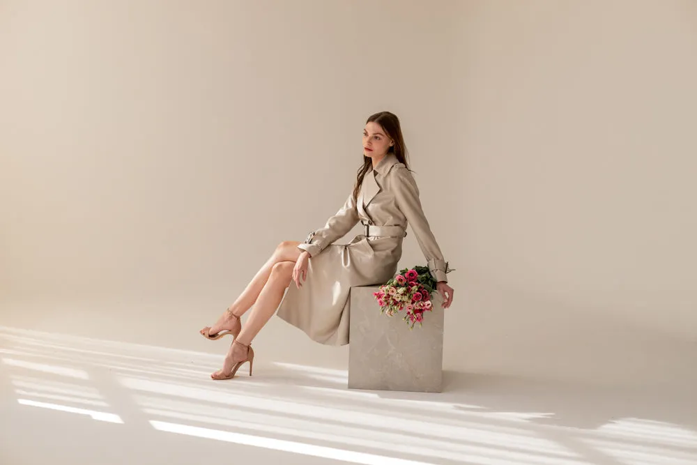 Enteliér Silk Trench Light Beige