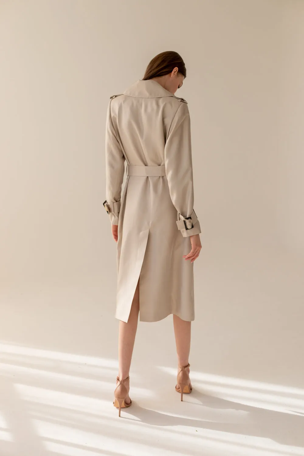 Enteliér Silk Trench Light Beige