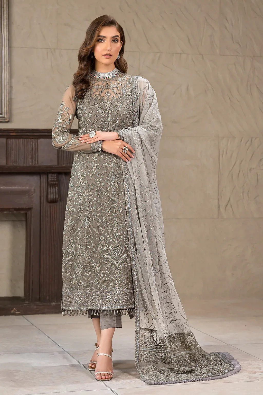 Falak by Zarif Unstitched 3 Piece Festive Formal Collection'2022-ZF-06-Isabelle