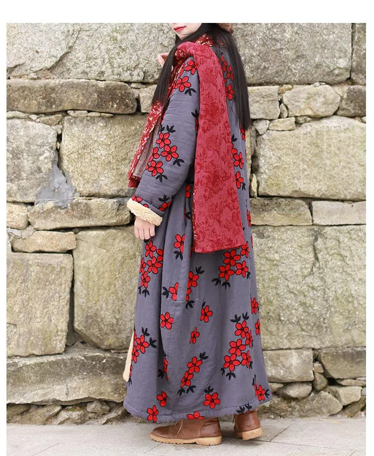 Floral Embroidered Trench Coat