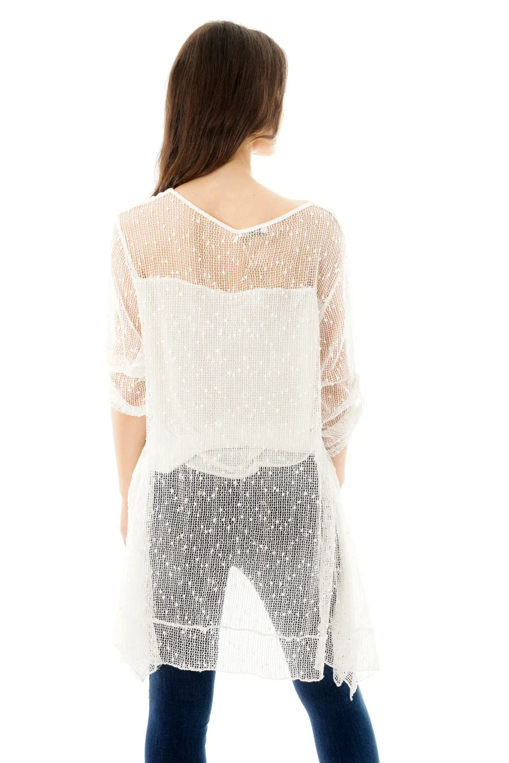 Floral Print Lace Insert Top