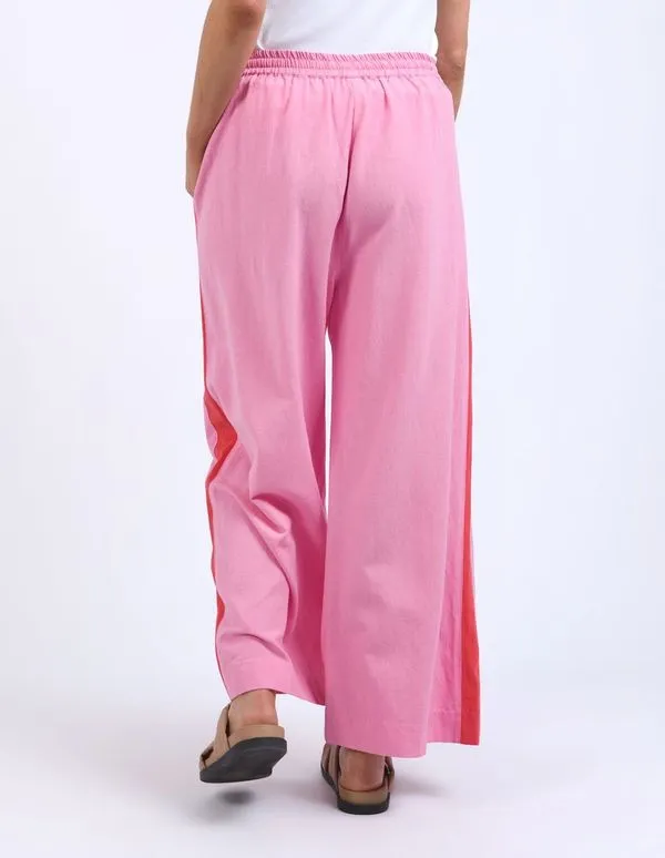 Frances Stripe Pant - Strawberry Pink