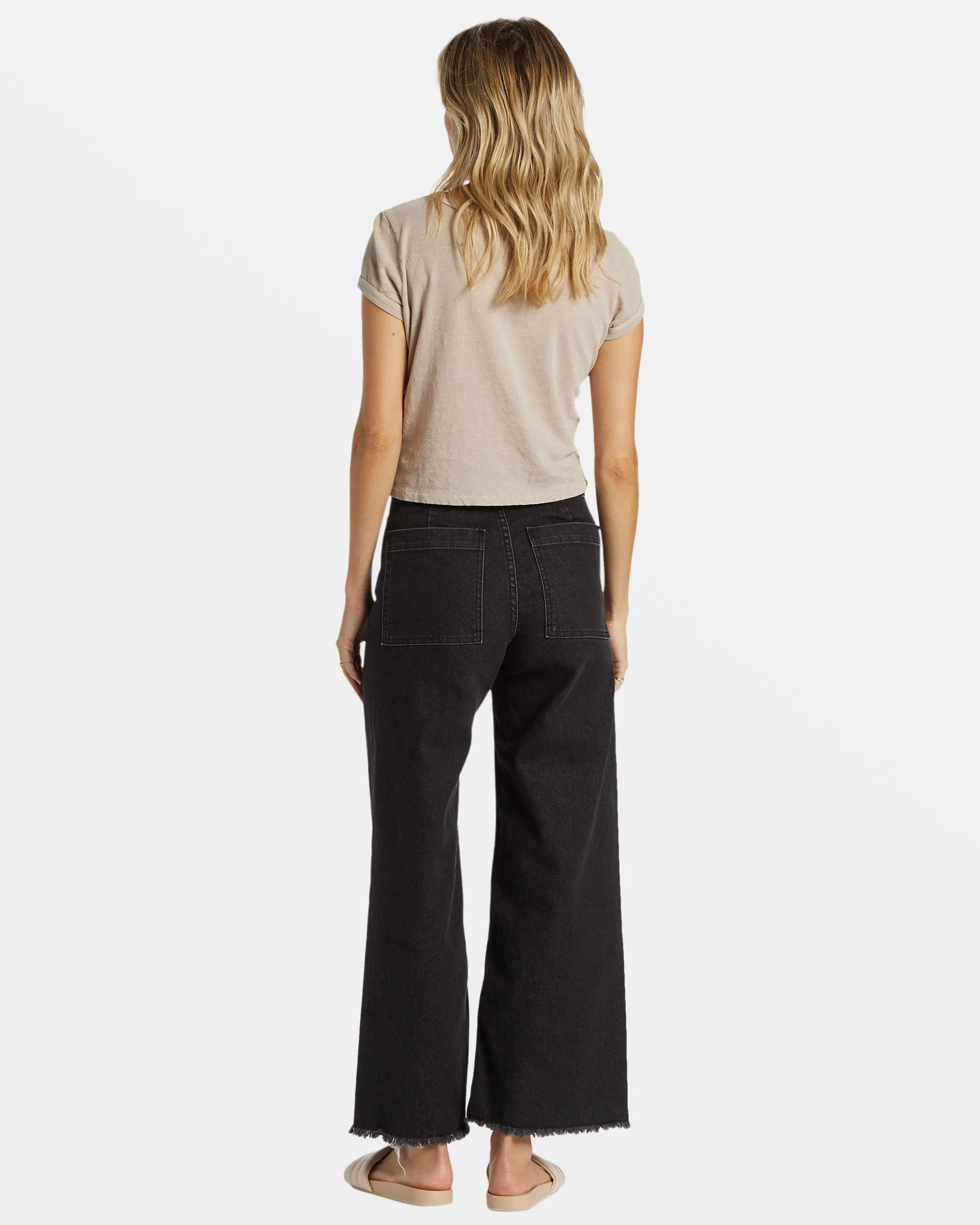 Free Fall High-Waist Pants - Black Rinse