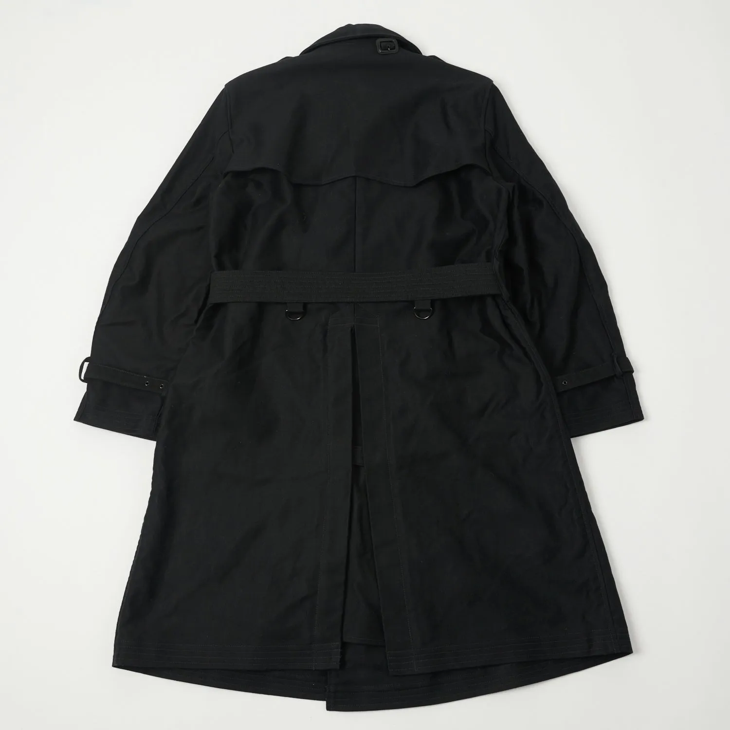 Freewheelers Gifford Trench Coat - Deep Black