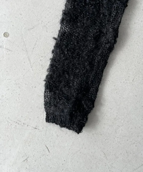 GANNI Alpaca Moahir Boucle Cardigan "BLACK"