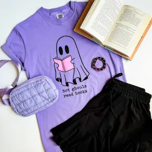 'Hot Ghouls Read Books' Short Sleeve Tee by Mugsby