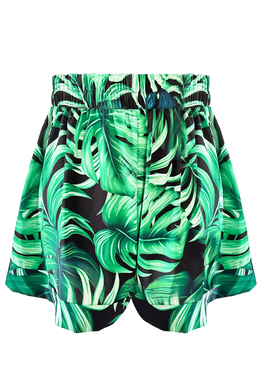 Jungle – Monstera Black / Green Havana Shorts