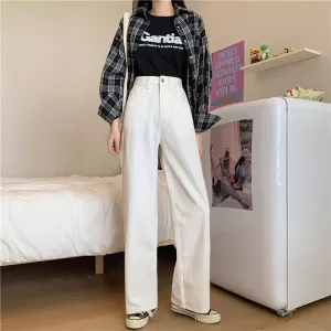 KittenAlarm - High Waist Loose Wide Leg Jeans Pants