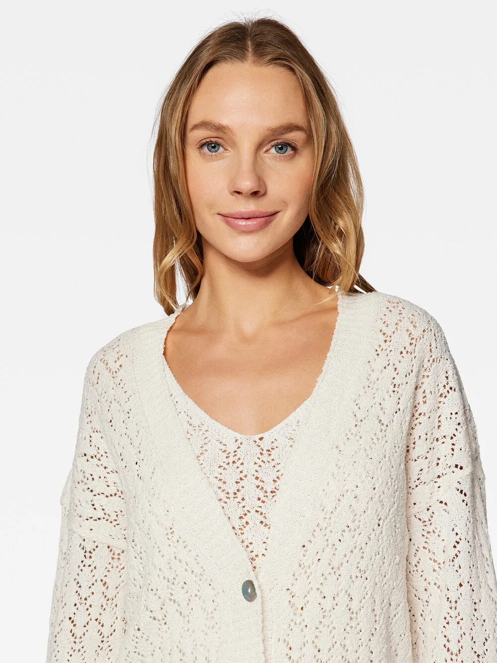 Knitted cardigan Mavi, white