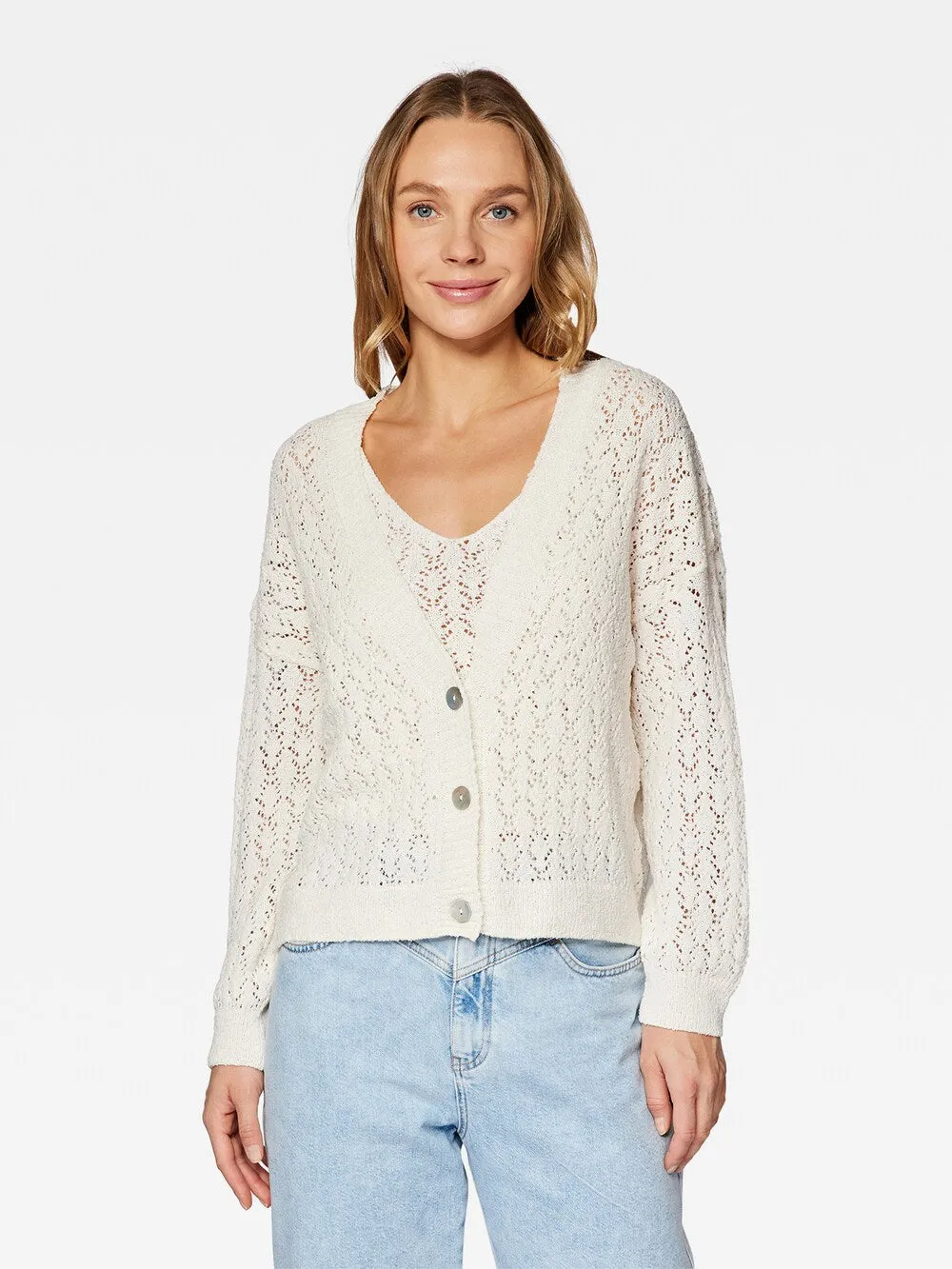 Knitted cardigan Mavi, white