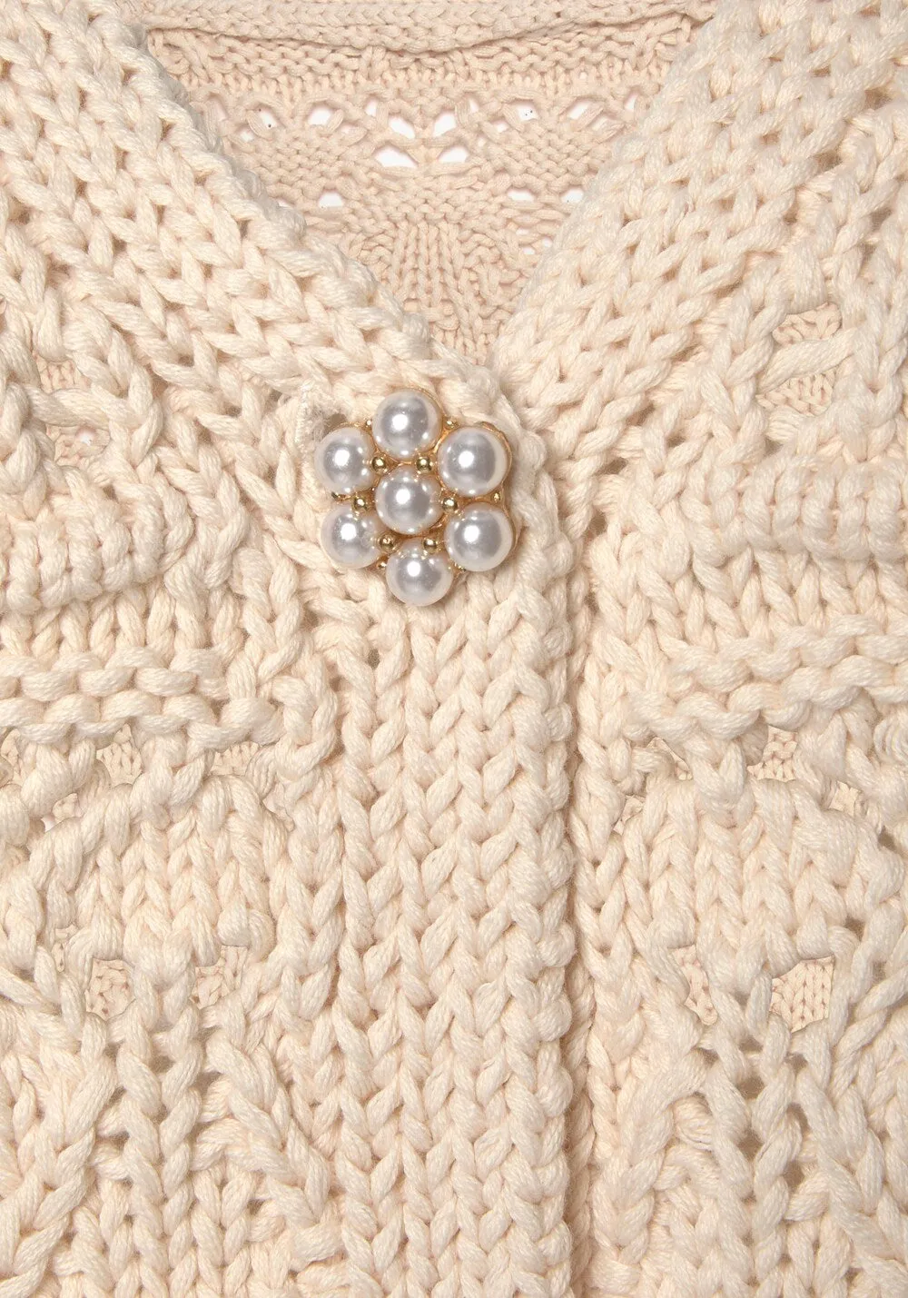 Knitted cardigan Vivance, cream