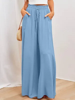 Ladies High Waist Wide Leg Daily Pants BL0121