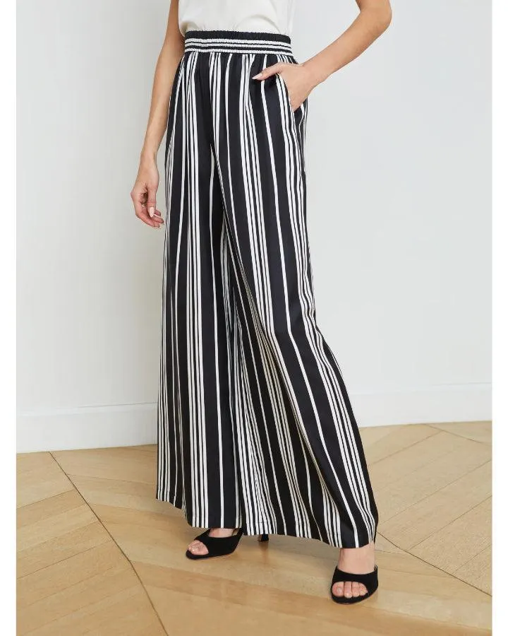 L'Agence Lillian Wide Leg Stripe Pant