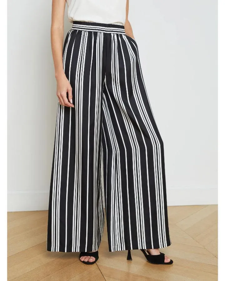 L'Agence Lillian Wide Leg Stripe Pant