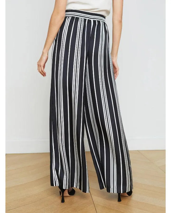 L'Agence Lillian Wide Leg Stripe Pant