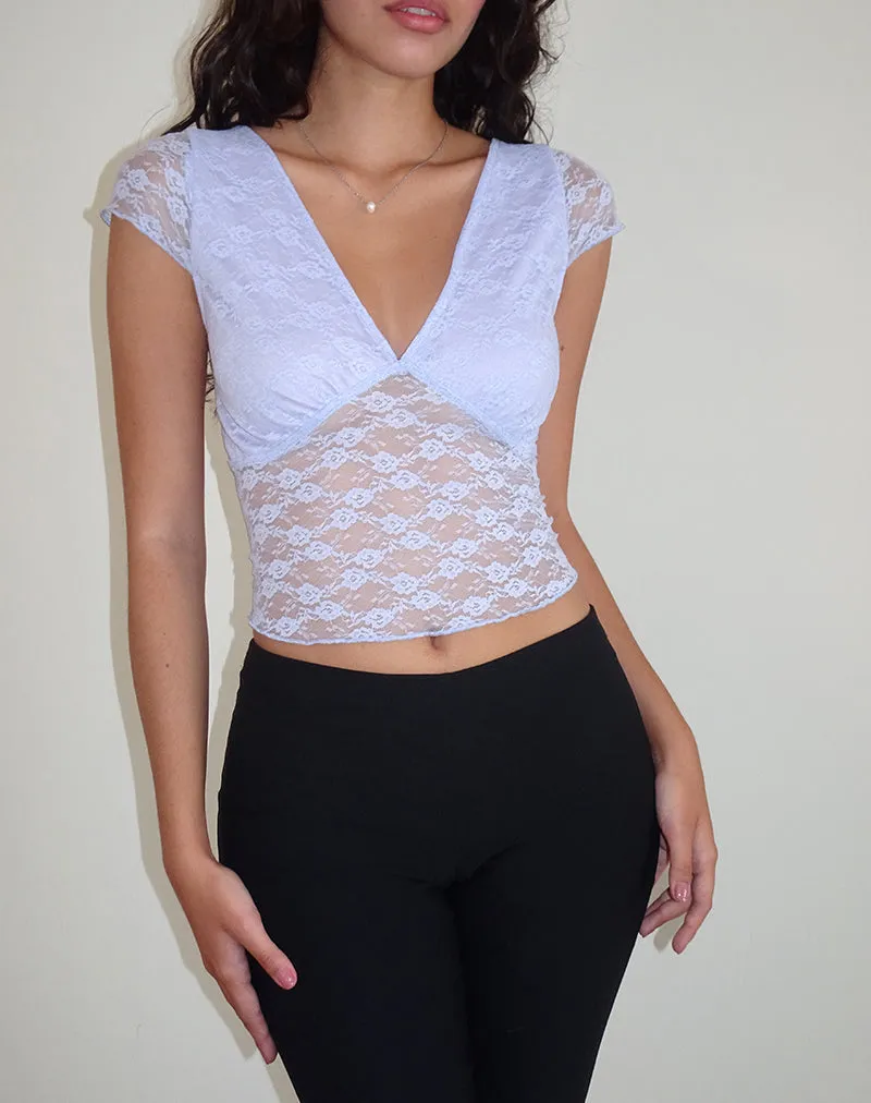 Livra Top in Clover Lace Lilac