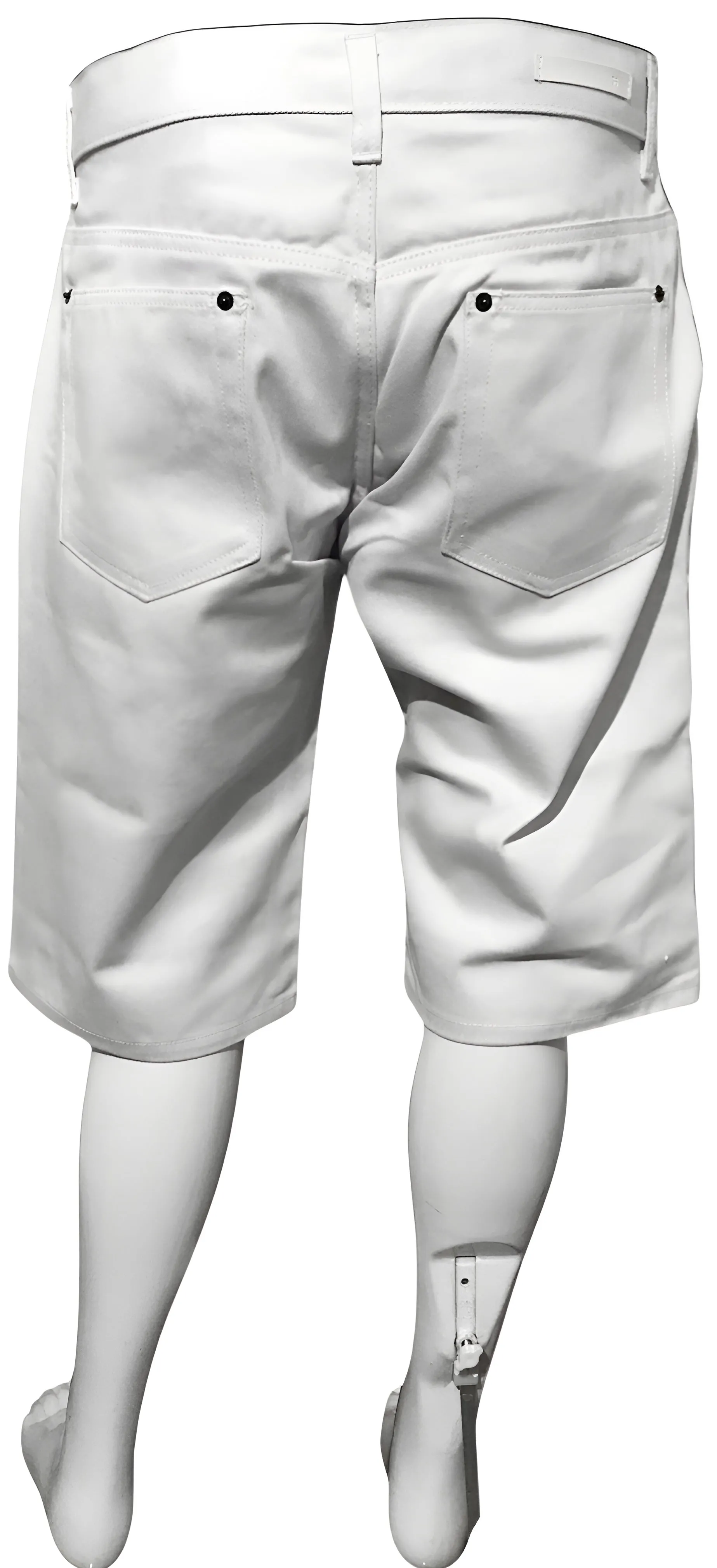 ^MAXI MILIAN^ (WHITE) ~PISCES~ DENIM SHORTS (SLIM FIT) (EMBROIDERED)