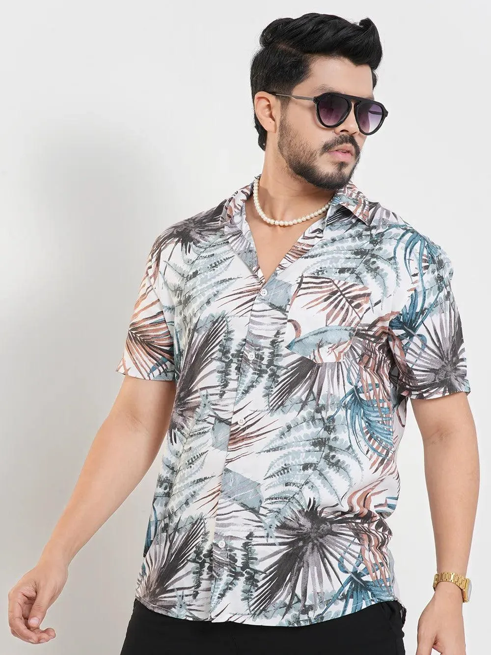 Men's Dry Leaf AOP Short Sleeve Shirt