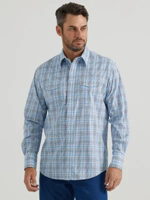 Men's Wrangler Blue Classic Long Sleeve Snap Shirt