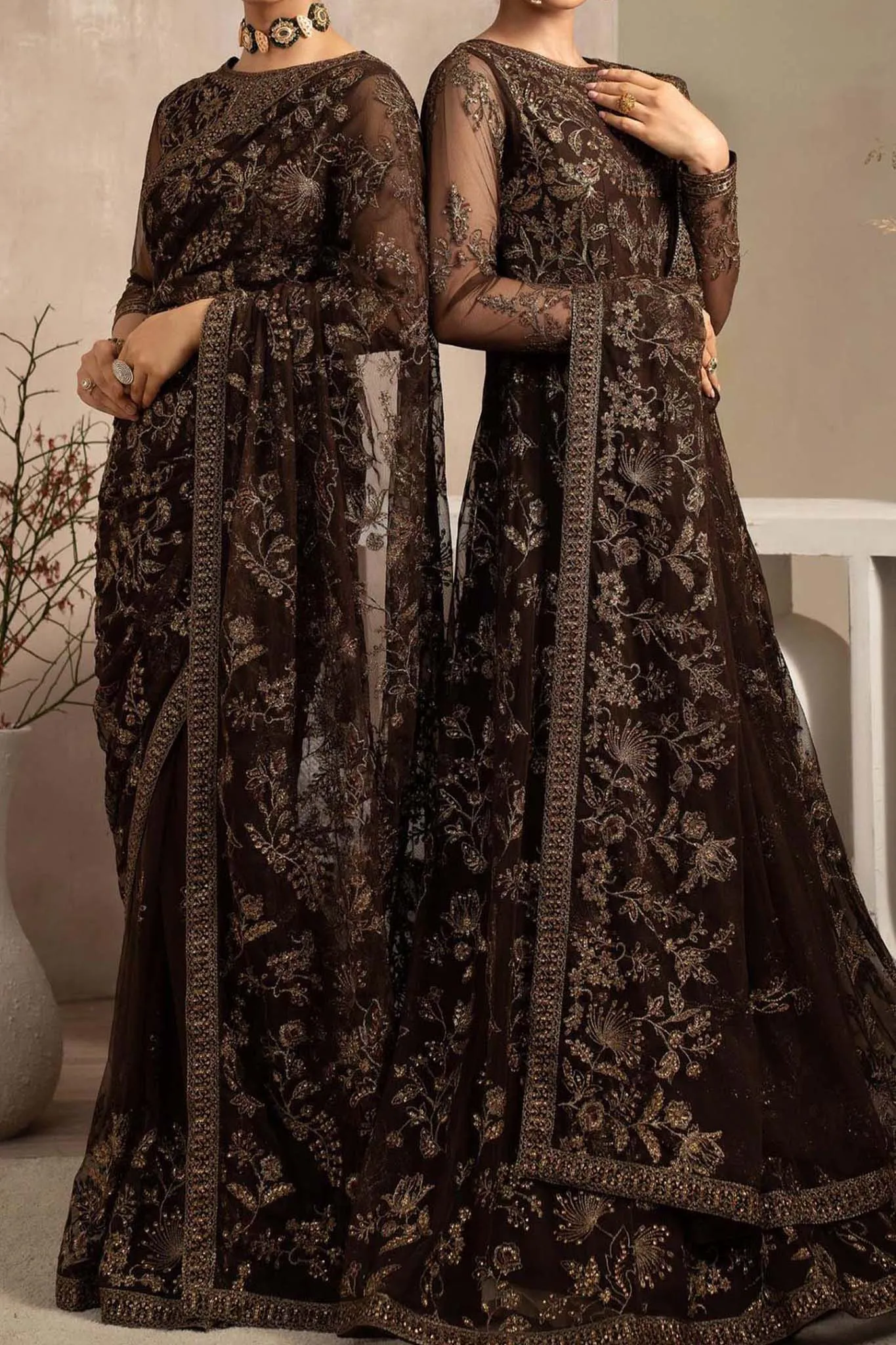 Naqsh by Zarif Unstitched 3 Piece Festive Formals Collection'2023-ZRN-01-Siyah