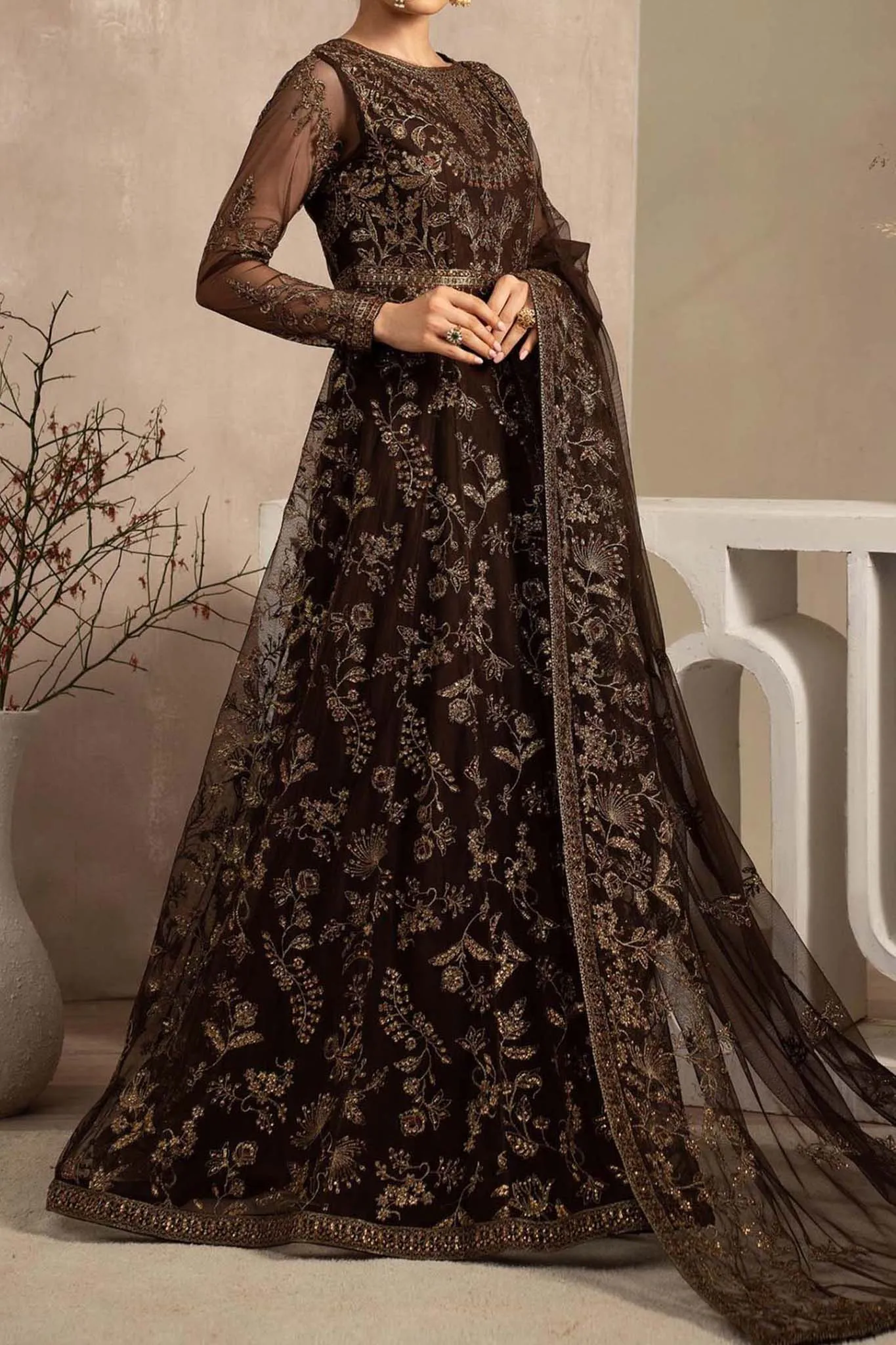 Naqsh by Zarif Unstitched 3 Piece Festive Formals Collection'2023-ZRN-01-Siyah