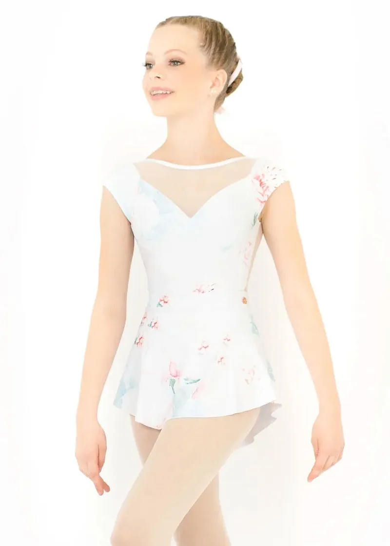 ON SALE Danse de Paris Patterned Pull-On Skirt (Nuage Rose)