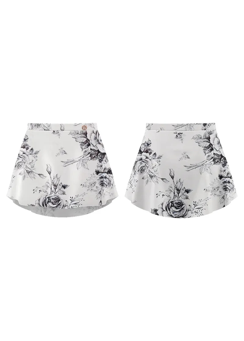 ON SALE Danse de Paris Patterned Pull-On Skirt (Titan)