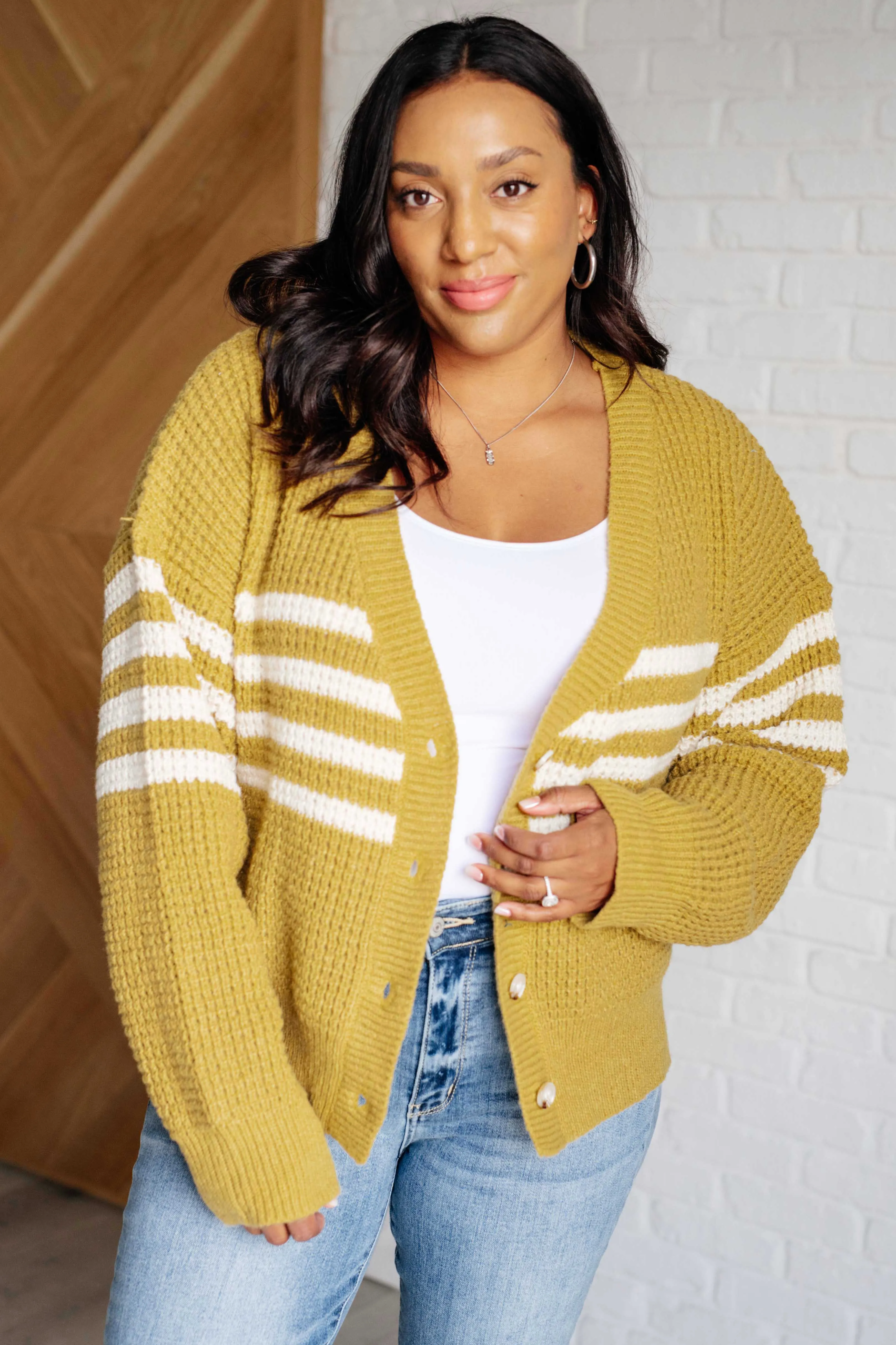 On Top of the World Striped Cardigan - 11/25