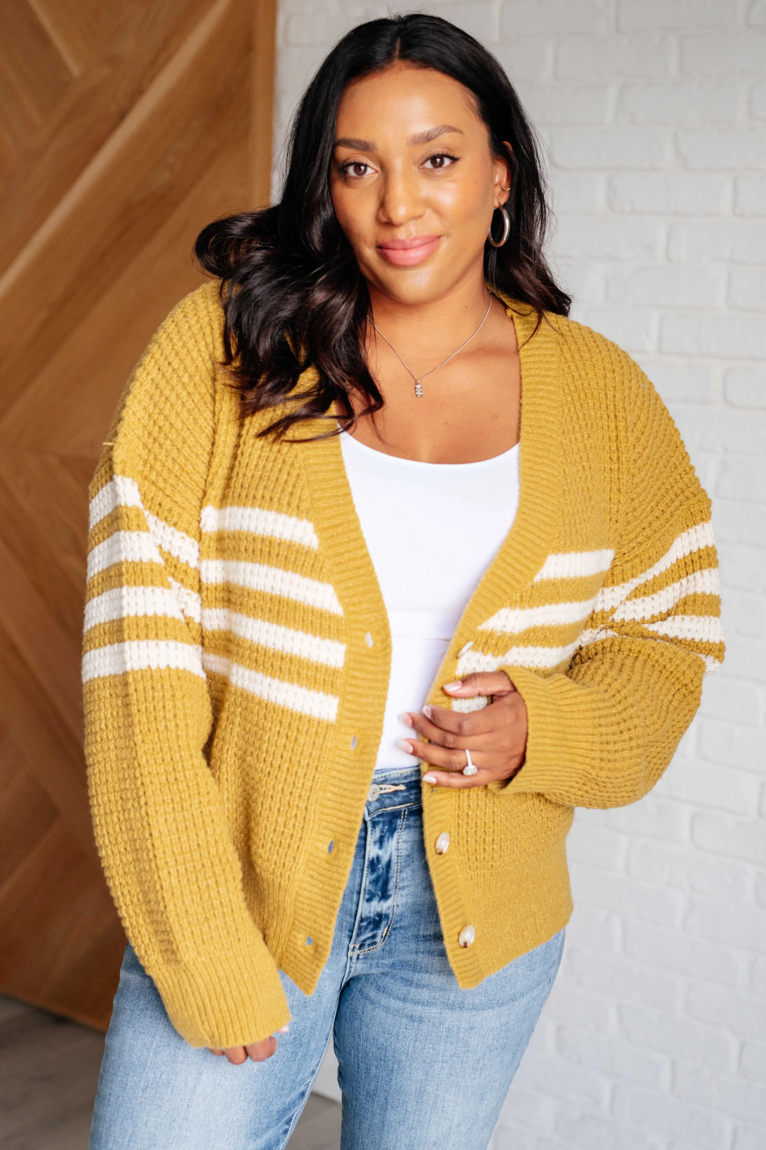 On Top of the World Striped Cardigan - 11/25