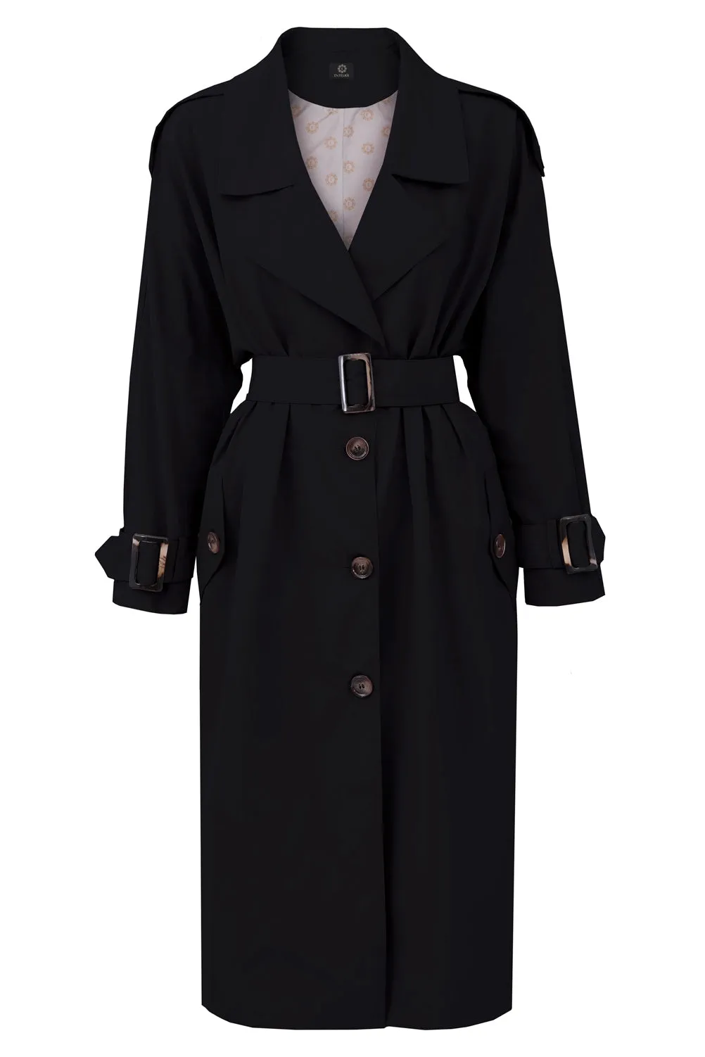 Oversized Black Trench