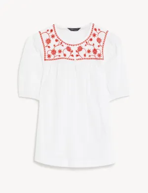 Pure Cotton Embroidered Top