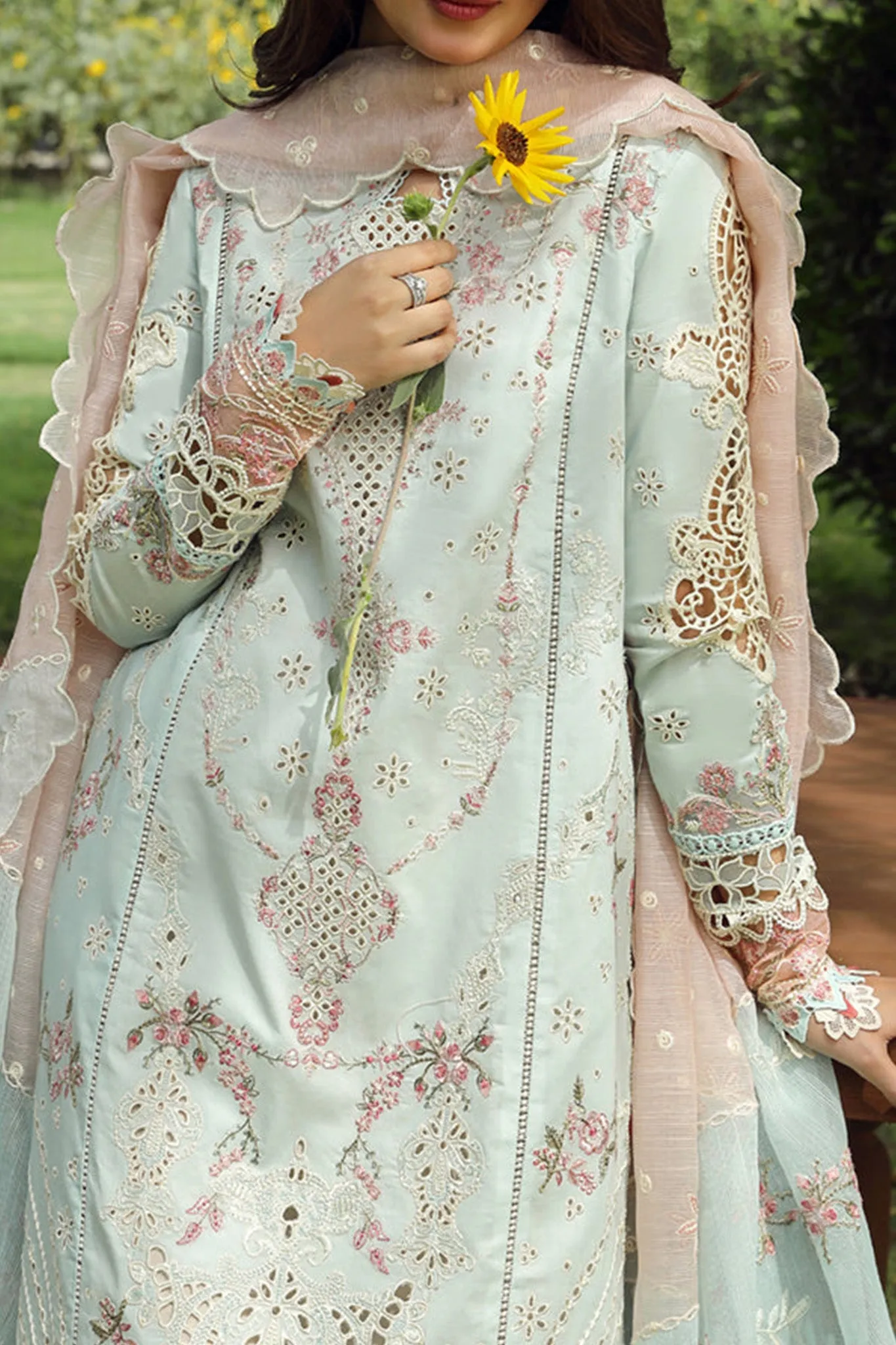 Qalamkar Unstitched 3 Piece Emb Festive Lawn Collection'2024-PS-01-Alizay