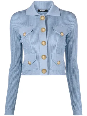 See Through Buttonned Knit Cardigan