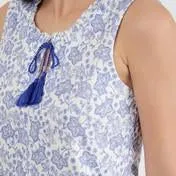 Sleeveless Paisley Print Top